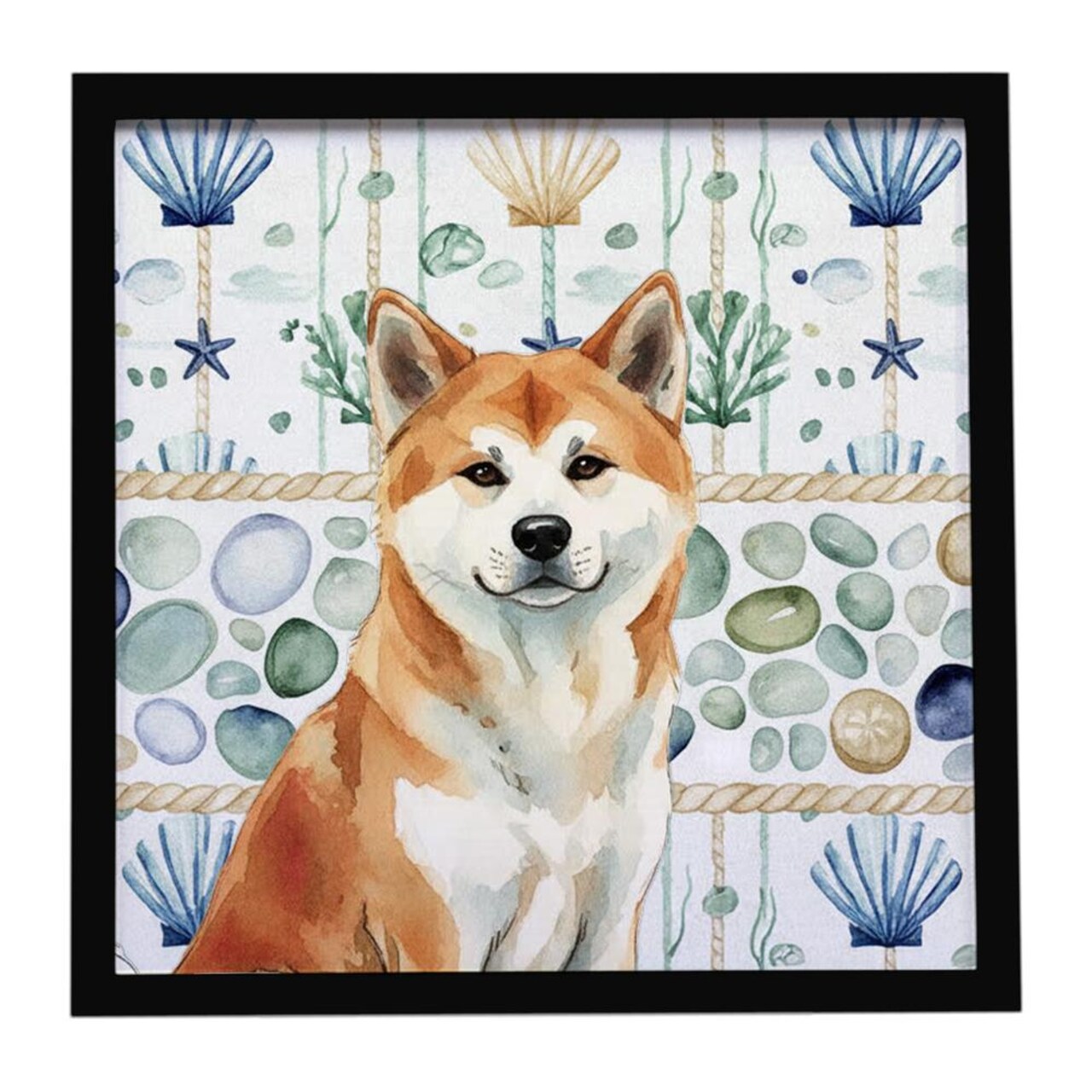 Edge Collections - 8" x 8" - Multicolor - Coastal Inspired Framed Wall Art Décor - 1 Piece